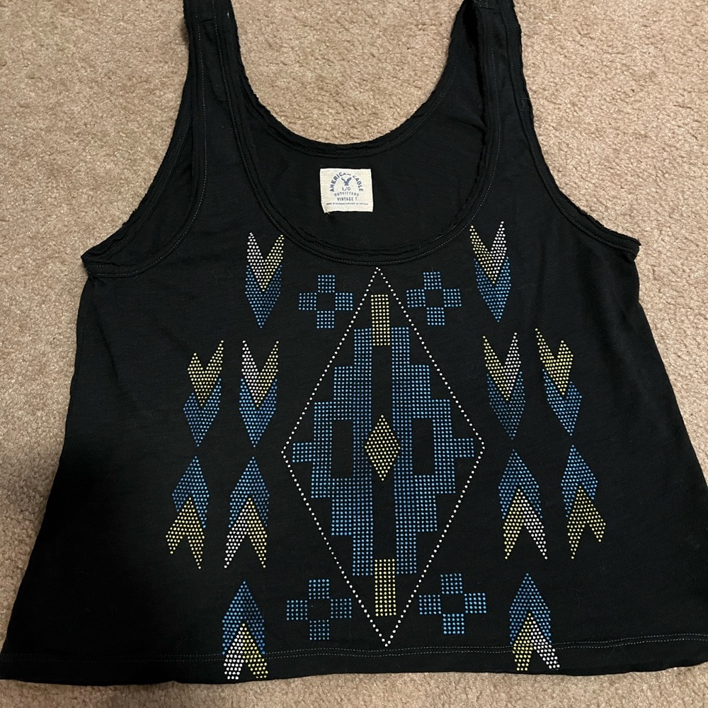 American Eagle cropped tank top size Large